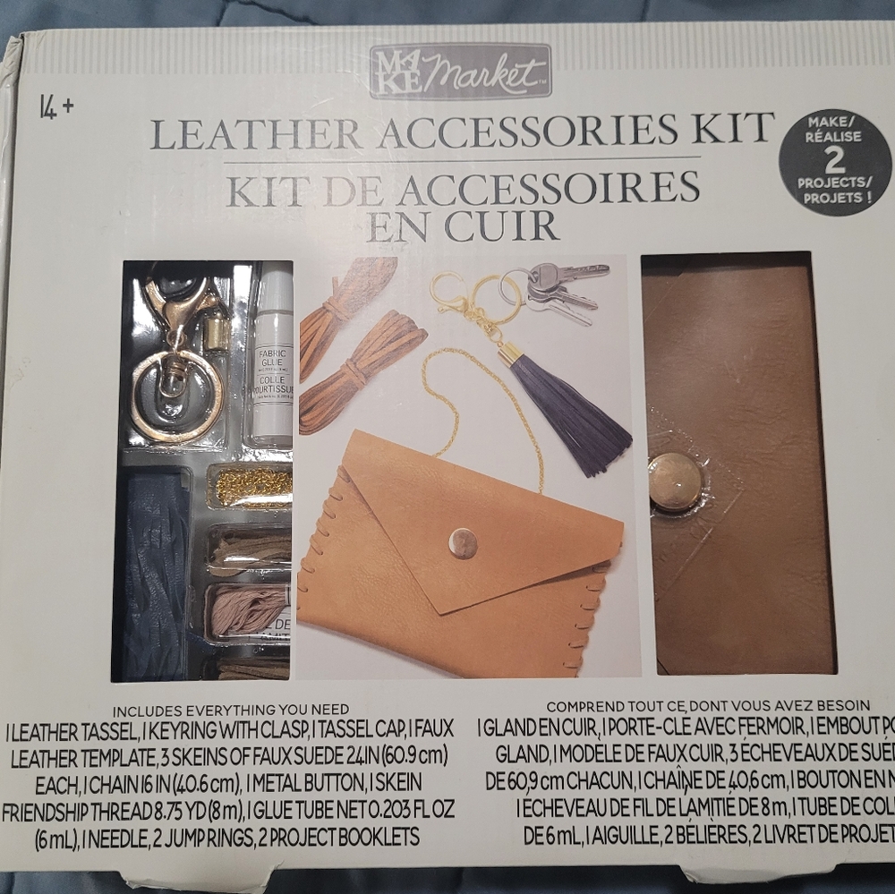 MAKE Market DIY Leather Accessories Kit Everything You Need For 2 Projects